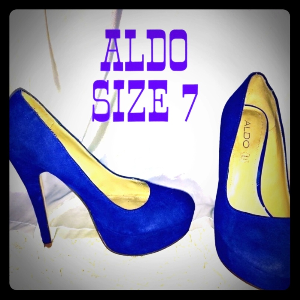 Cobalt Blue Suede Aldo Heels